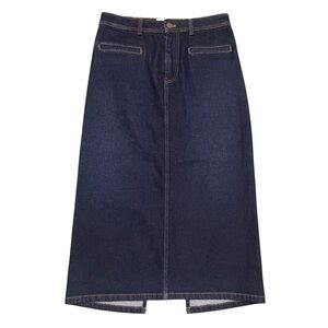 Future Classics Denim Midi Skirt‎ Sz M Academia School Minimalist Japanese Denim